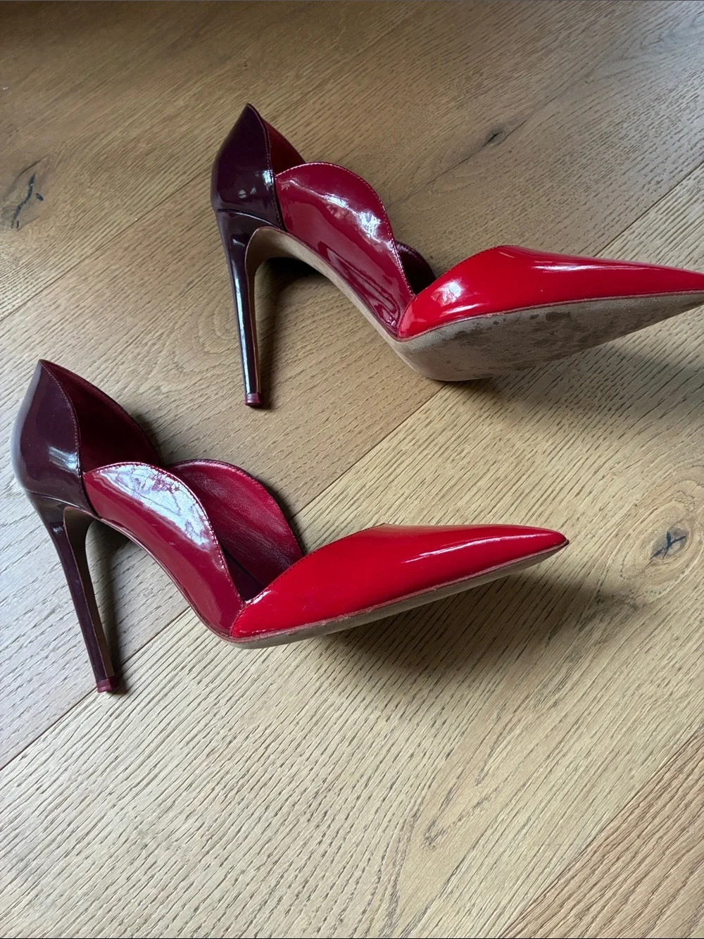 Valentino Red Patent Pointed Toe Pumps 37 EU / 7 US